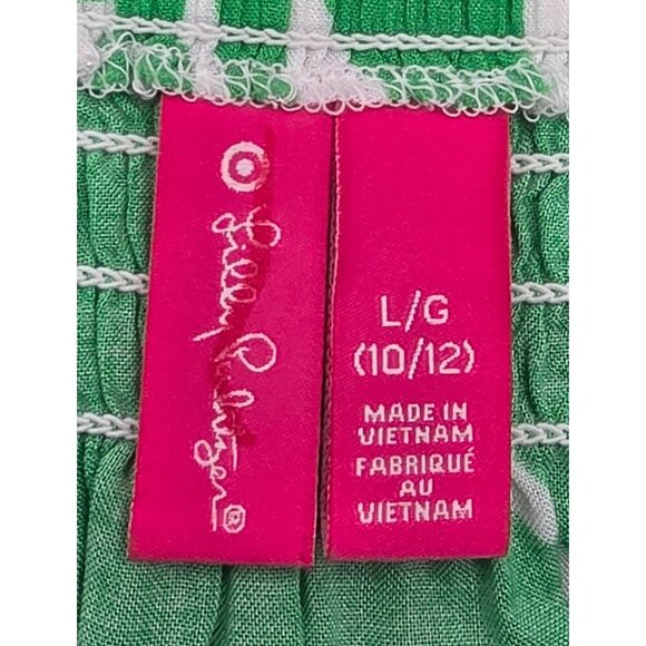 Girl's - Lilly Pulitzer For Target Green Palm Print Jumpsuit, Size Large (10/12) - Picture 9 of 9